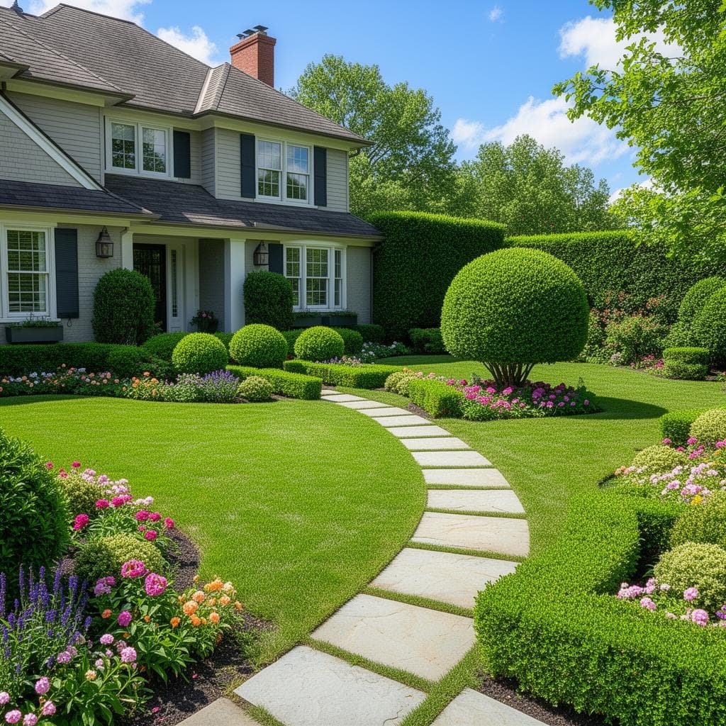Landscaping after