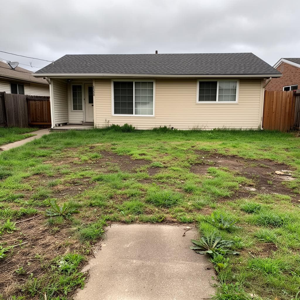 Landscaping before